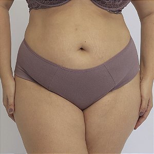 Calcinha de Algodão Tanga Lateral e Frente Dupla Plus Emily Alvorada 54-AL