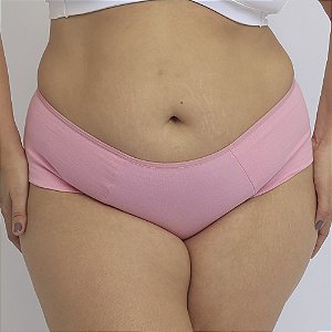 Calcinha de Algodão Tanga Lateral e Frente Dupla Plus Emily Barby 54-BY