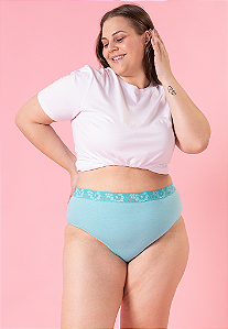 Kit de 7 Calcinhas de Algodão Plus Size Tanga Alta Renata K7-79