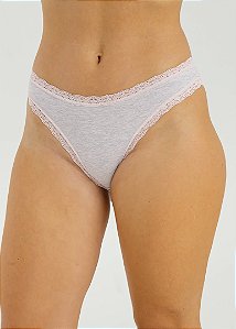 Calcinha De Algodão Tanga Boreale Especial Mescla Rosa Bebe 64BB