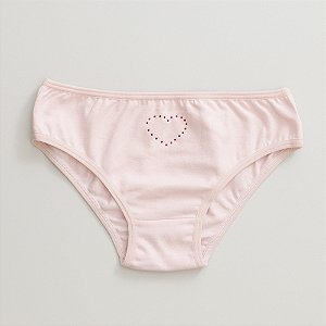 Calcinha De Algodão Infantil Isadora de Stras Rosa Bebe 30-BB