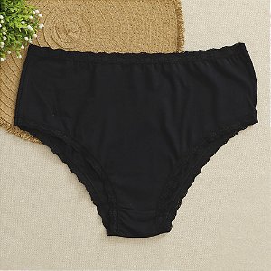 Tanga Alta Boreale Eduarda Plus Size Preto 84PR