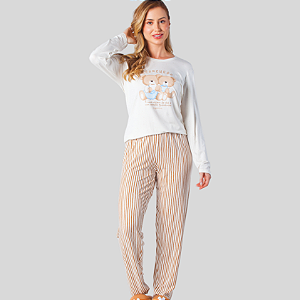 Pijama Feminino Ursinho Carinhoso 6091