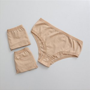 Kit 3 Calcinhas de Algodão Tanga Leticia Lateral Larga Chocolate K3-14-CH
