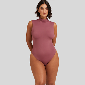 Body Gola Alta Sem Manga Em Micro 306602