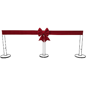 Laço 40 cm Para Inauguração Com Faixa de 3m