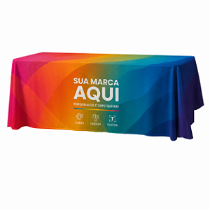 Toalha de mesa personalizada - sublimação total - 145x200cm