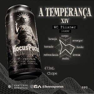 Cerveja Hocus Pocus - A Temperança (WC Pilsener)