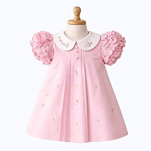 Vestido Hortênsia Jardim Rosa