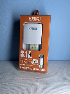 Carregador Kaidi - KD557S - Android V8/Micro