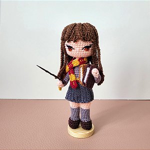 Boneca de crochê Hermione Granger : Amigurumi Receita/PDF - série Harry Potter