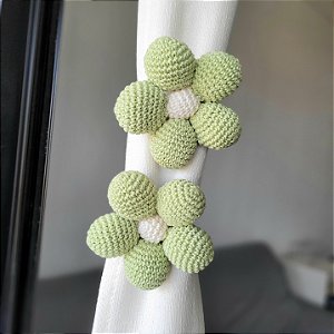 Prendedor de cortina de crochê - Flor