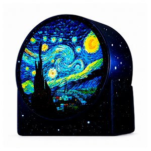 Luminária Abajur Redonda "A Noite Estrelada" de Van Gogh