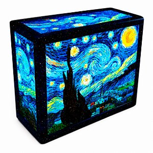 Luminária Abajur 3D "A Noite Estrelada" de Van Gogh