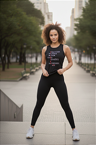 Regata Feminina Palavras - Leve e Secagem Rápida