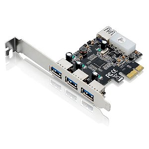 PLACA PCI  EXPRESS USB 3.0 COM 3 PORTAS FRONTAIS