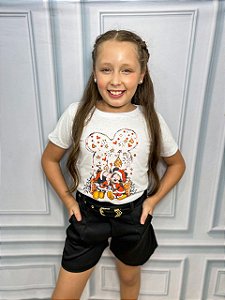 MICKEY E MINNIE (NATAL) (INFANTIL)- BRANCA