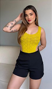 BERMUDA BARBIE LIPO (ALFAIATARIA) - PRETA