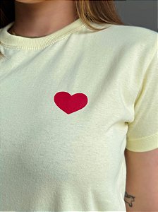 CORAÇÃO BOLSO- AMARELO CLARO