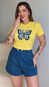 FLOWER BUTTERFLAY - AMARELO