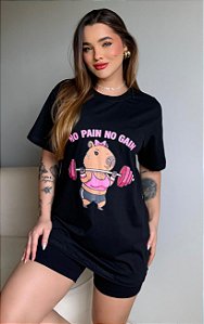 MAX TSHIRT CAPIVARA NO PAIN- PRETA