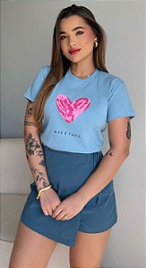 HEART MÃE É TUDO- AZUL CLARO