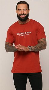 (CAMISETA) TUA GRAÇA ME BASTA- TERRA COTA