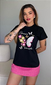 FLORESÇA SEM MEDO BUTTERFLAY- PRETA