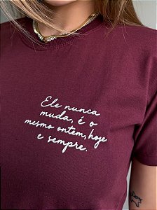 ELE NUNCA MUDA (BOLSO)- BORDO