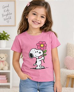 (INFANTIL) SNOOPY FLOR - ROSA