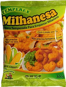 MILHANESA Temperada s/ Glúten e a Base de Farinha de Milho 300g