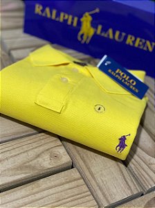 Camisa Polo Ralph Lauren Custom-Fit Amarela