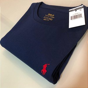 Camiseta Ralph Lauren Basic Custom-Fit Azul marinho