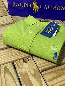 Polo Ralph Lauren Masculina Custom Fit Strong Cotton Abacate