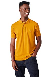 Polo Reserva Masculina Piquet Classica Mostarda
