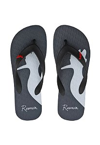 Chinelo Reserva Estampado Azul Marinho e Preto