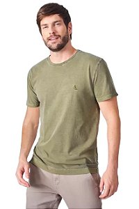 Camiseta Reserva Masculina meia malha stone Verde musgo