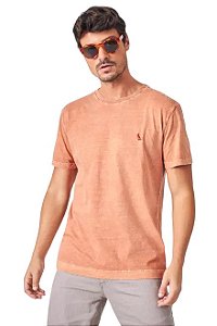 Camiseta Reserva Masculina meia malha stone Laranja