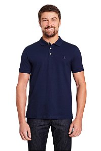 Polo Reserva Masculina Piquet Classica Marinho