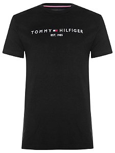 Camiseta Tommy Hilfiger Masculina Core Logo Preta