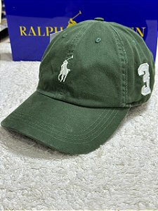 Boné Polo Ralph Lauren Cotton Chino Baseball Number Verde