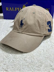 Boné Polo Ralph Lauren Cotton Chino Baseball Number Caqui