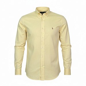 Camisa RL Masculina Custom fit Sarja Coloured Amarela