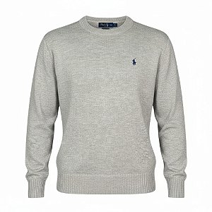 Suéter RL Masculino Crewneck Cinza
