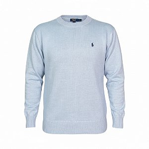 Suéter RL Masculino Crewneck Azul claro