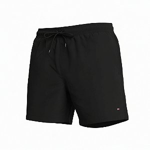 Short Tommy Hilfiger Masculino Swimwear Iconic Flag Preto