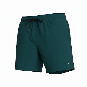 Short Tommy Hilfiger Masculino Swimwear Iconic Flag Verde
