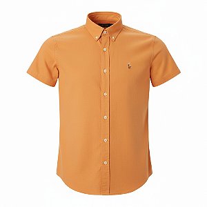 Camisa RL Masculina Manga curta Sarja Coloured Laranja