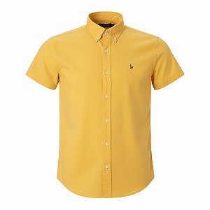 Camisa RL Masculina Manga curta Sarja Coloured Amarela
