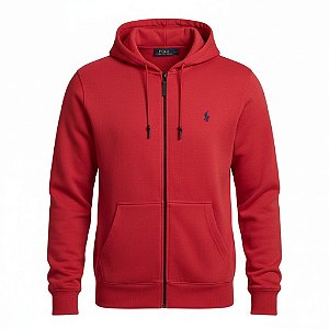 Moletom RL Masculino Ziper Vermelho